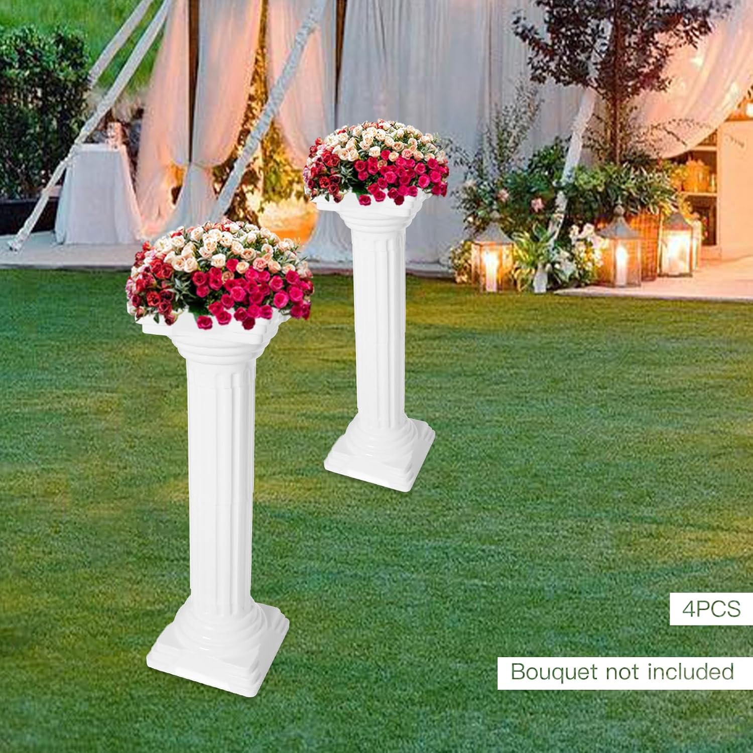 Roman Pillars Decor Set 4Pcs for Wedding and Events