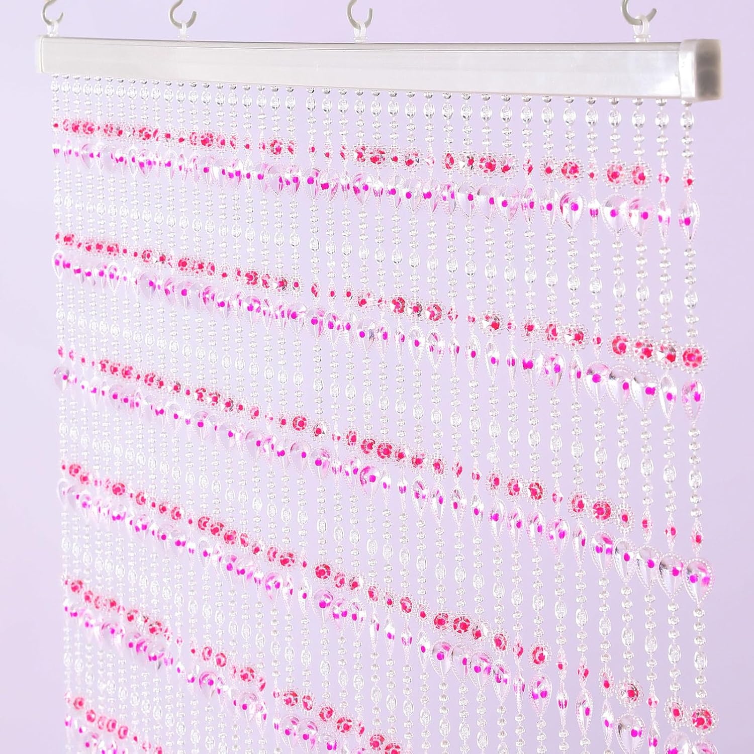 Violet Beaded Curtain Panel 36x72 Inch Window Door Divider