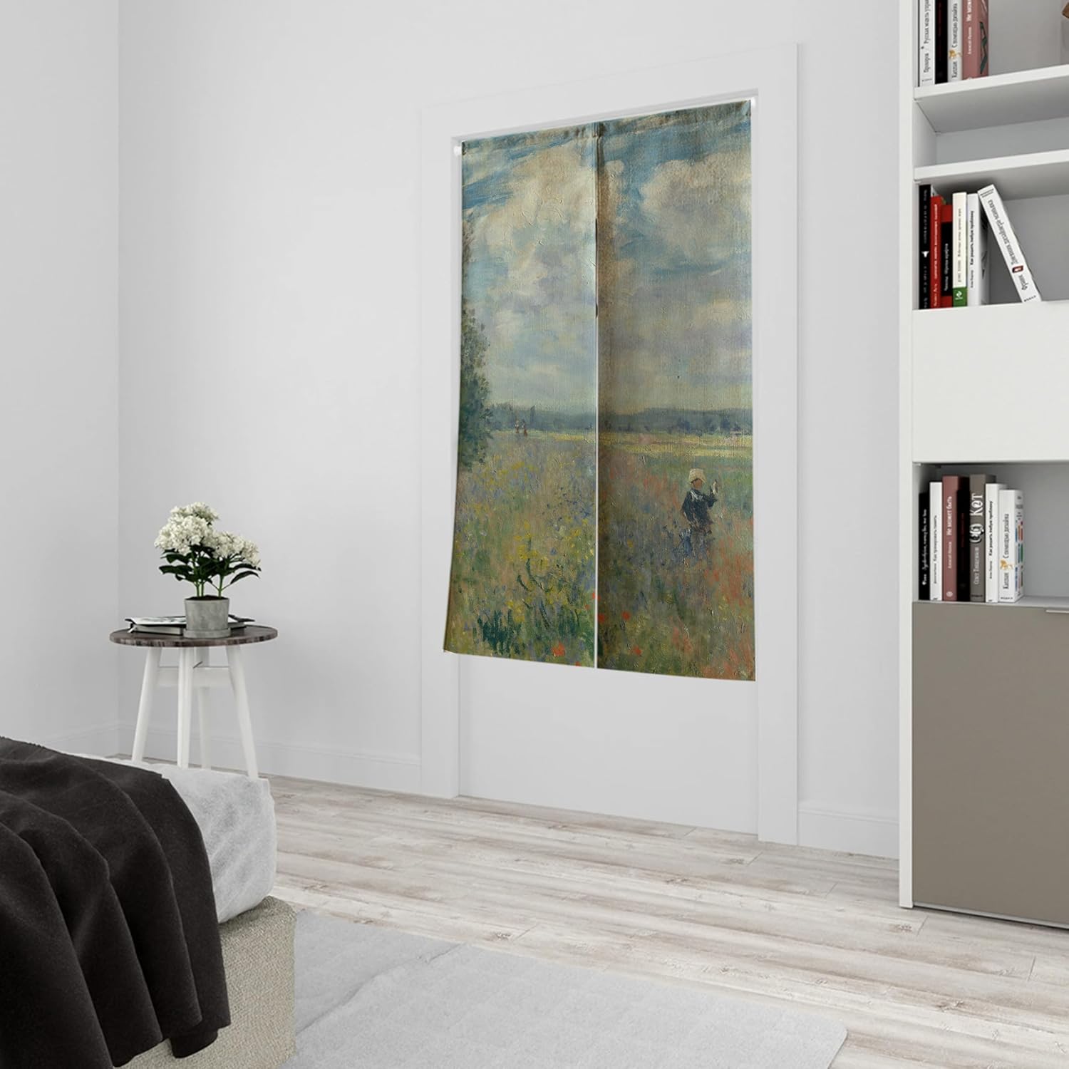 Japanese Noren Artistic Oil Painting Room Divider Curtain