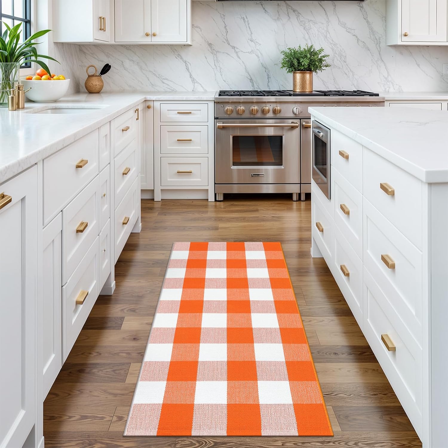 Collive Buffalo Plaid Checkered Outdoor Rug