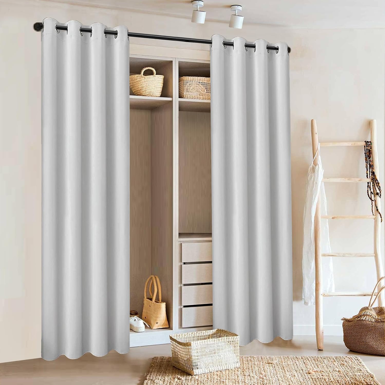 Curtain as Bedroom Door Sound Proof Panels for Doorway Cover