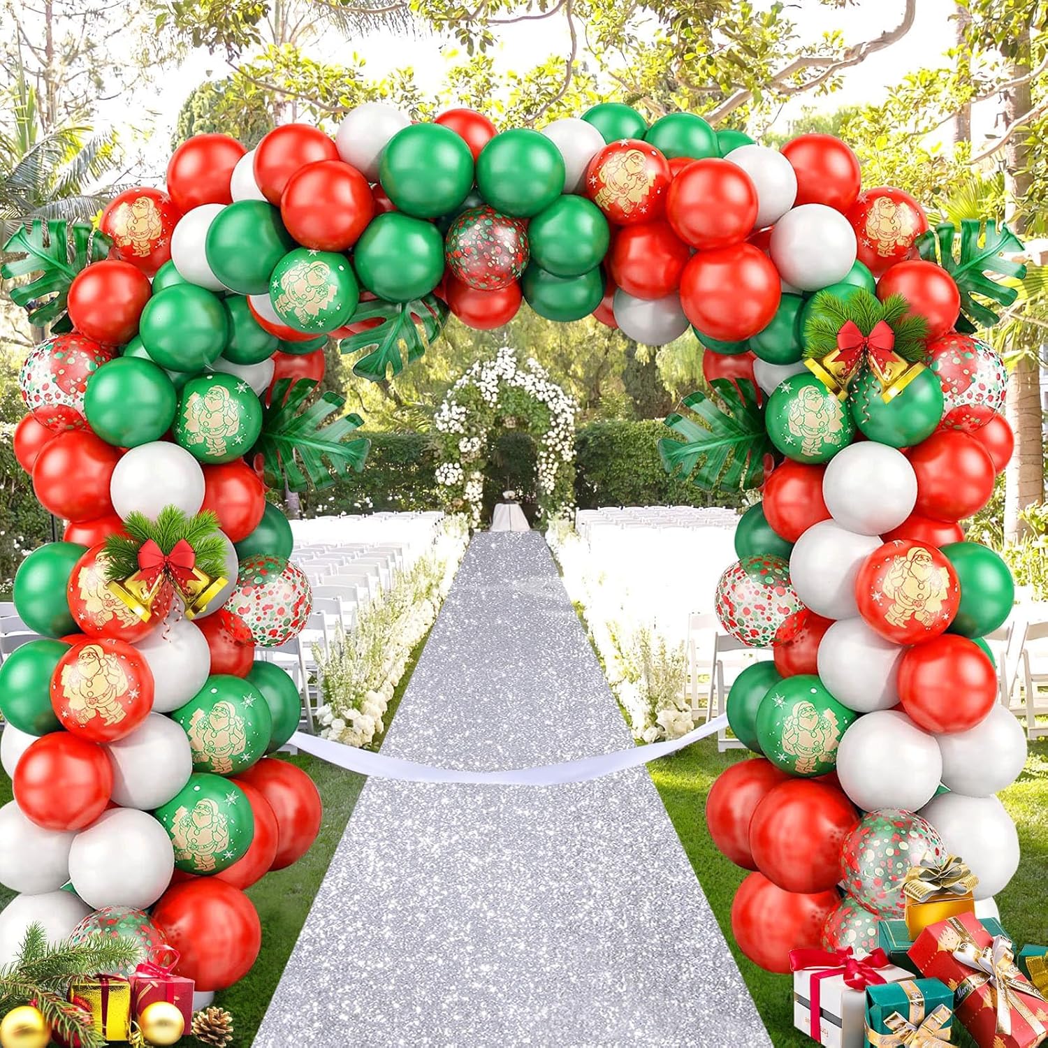 Silver Sequin Aisle Runner 2FTx15FT for Christmas Prom Party