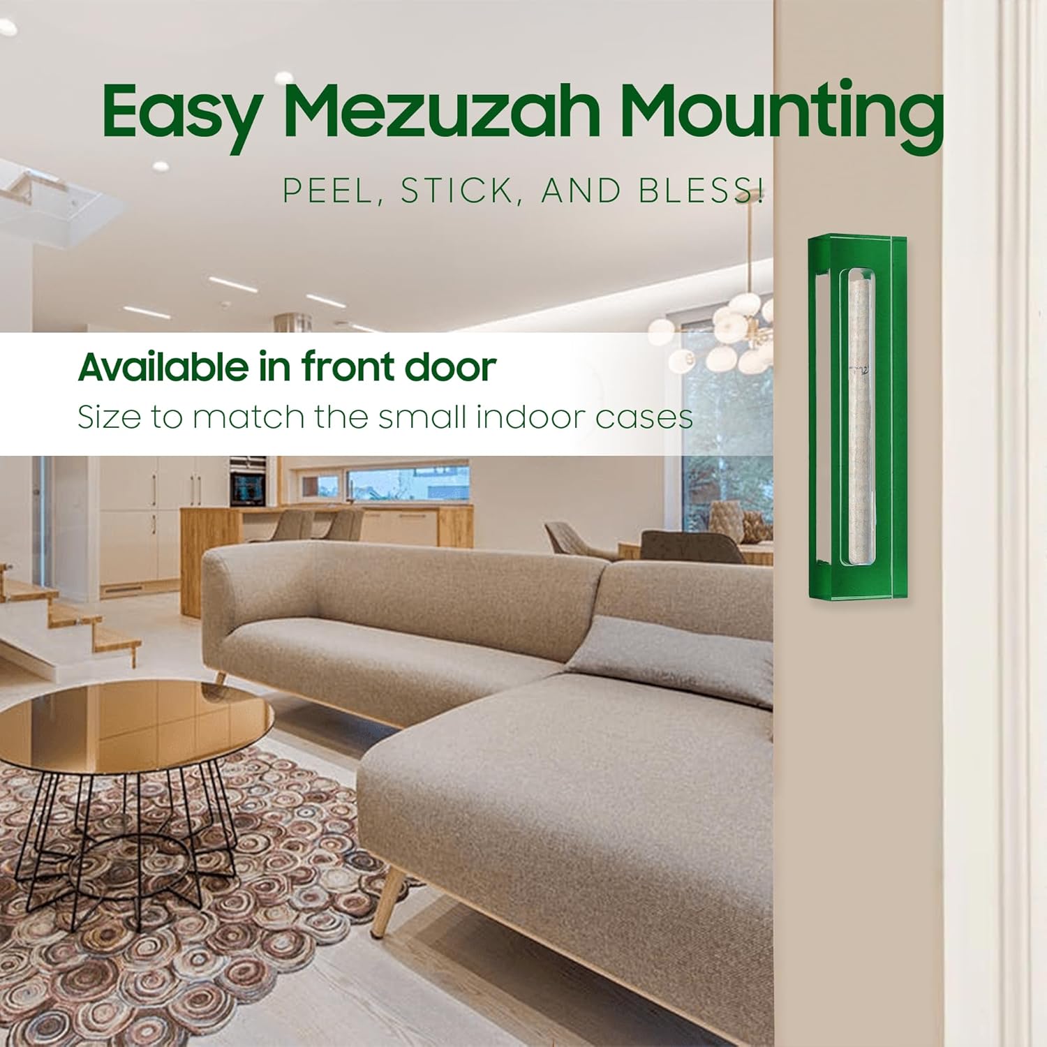 AS Mezuzah Case Acrylic Waterproof Modern Home Decor