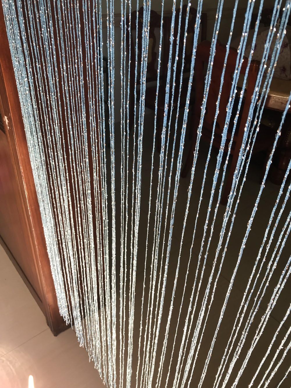 1x2 M Door String Curtain Flat Thread Fringe Panel Room Divider