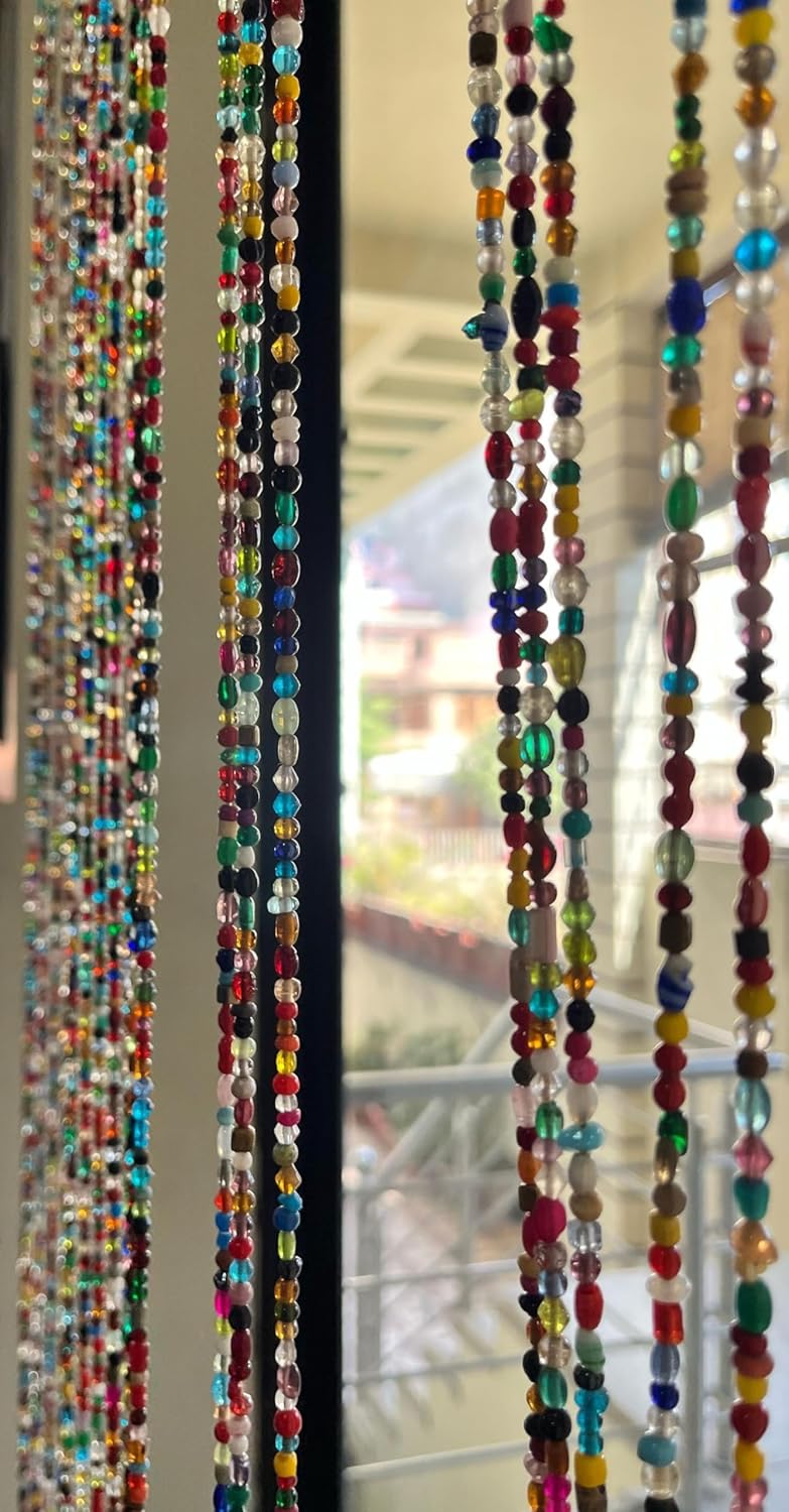 Mango Gifts Bohemian Curtain with Beads and Sun Catcher