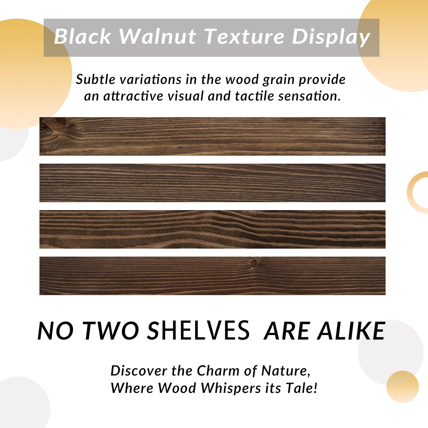 Rustic Floating Shelves 60 Inch Long Set of 2 Heavy Duty Wood