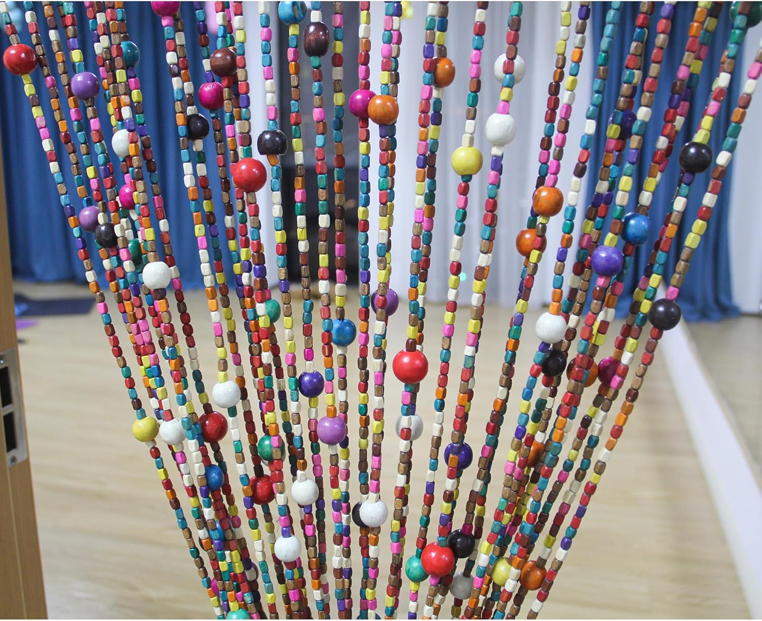 38 Strands Rainbow Boho Door Bead Curtain 1