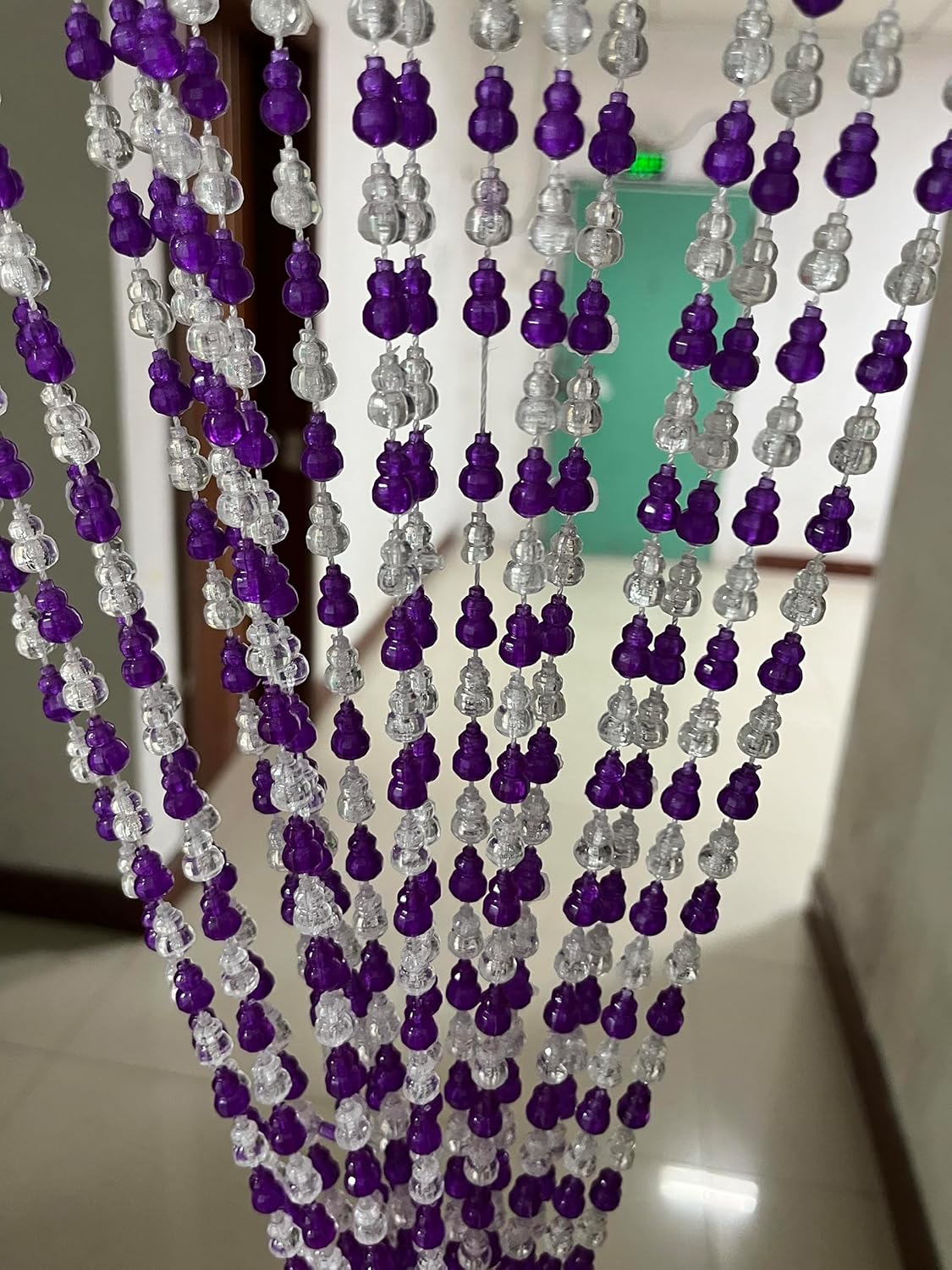 ZiDeTang 18 Rows Acrylic Calabash Beaded Curtain