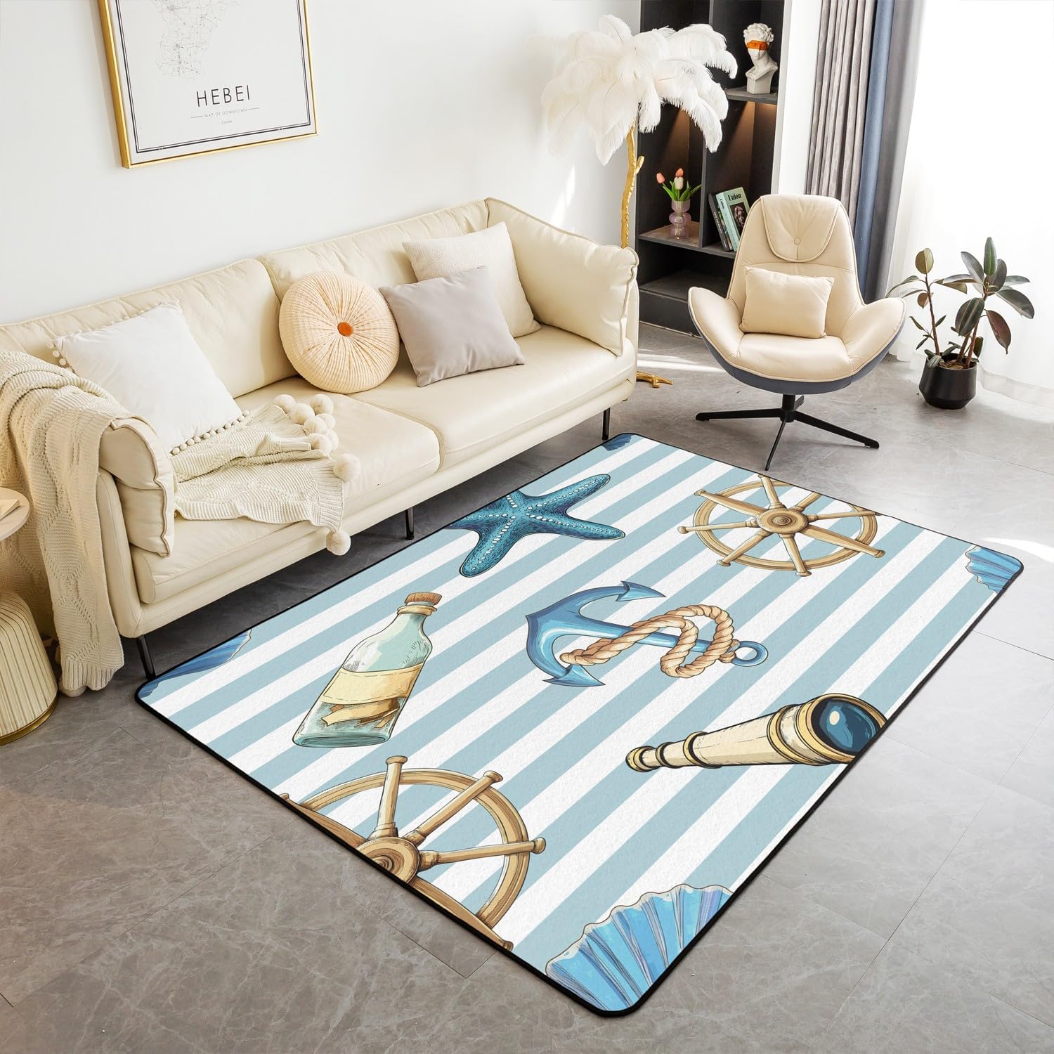 Erosebridal Nautical Area Rug 66 x 411