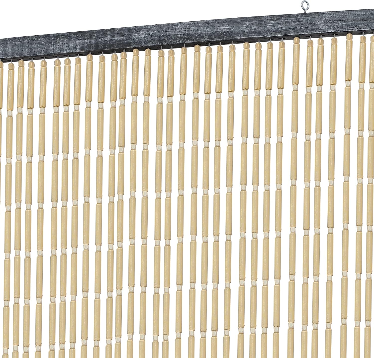 Natural Wood and Bamboo Beaded Curtain 60 Strands