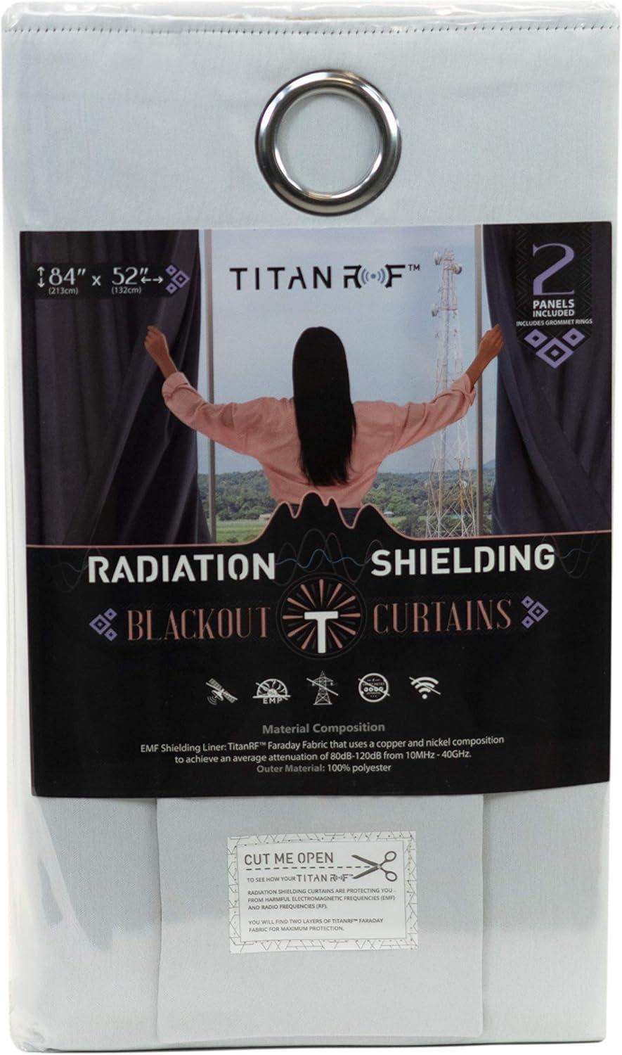 Mission Darkness TitanRF Radiation Shielding Curtains 52x84