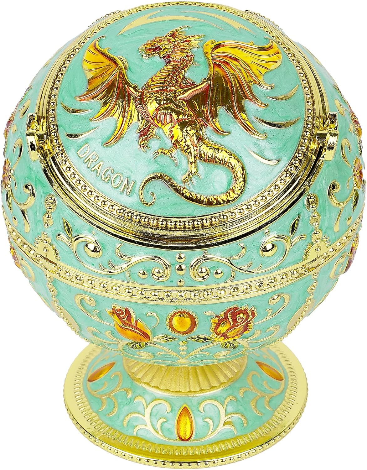 Dragon Ashtray with Lid - Zinc Alloy Windproof Decor