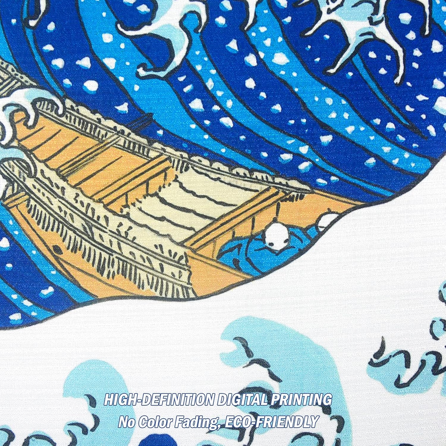 LIGICKY Noren Curtain The Great Wave Door Divider