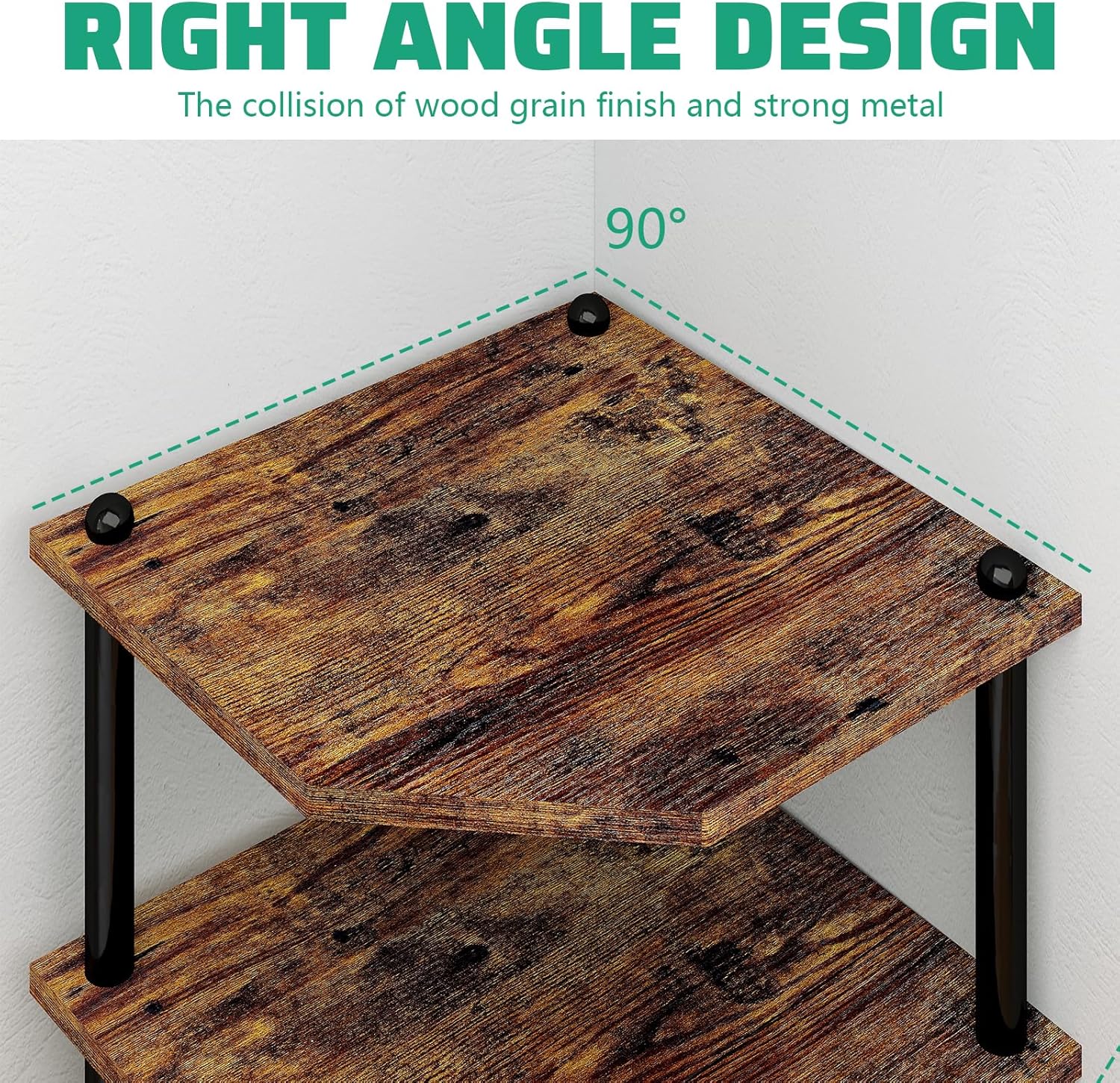 MOFAIN 3 Tier Corner Shelf Organizer for Small Spaces