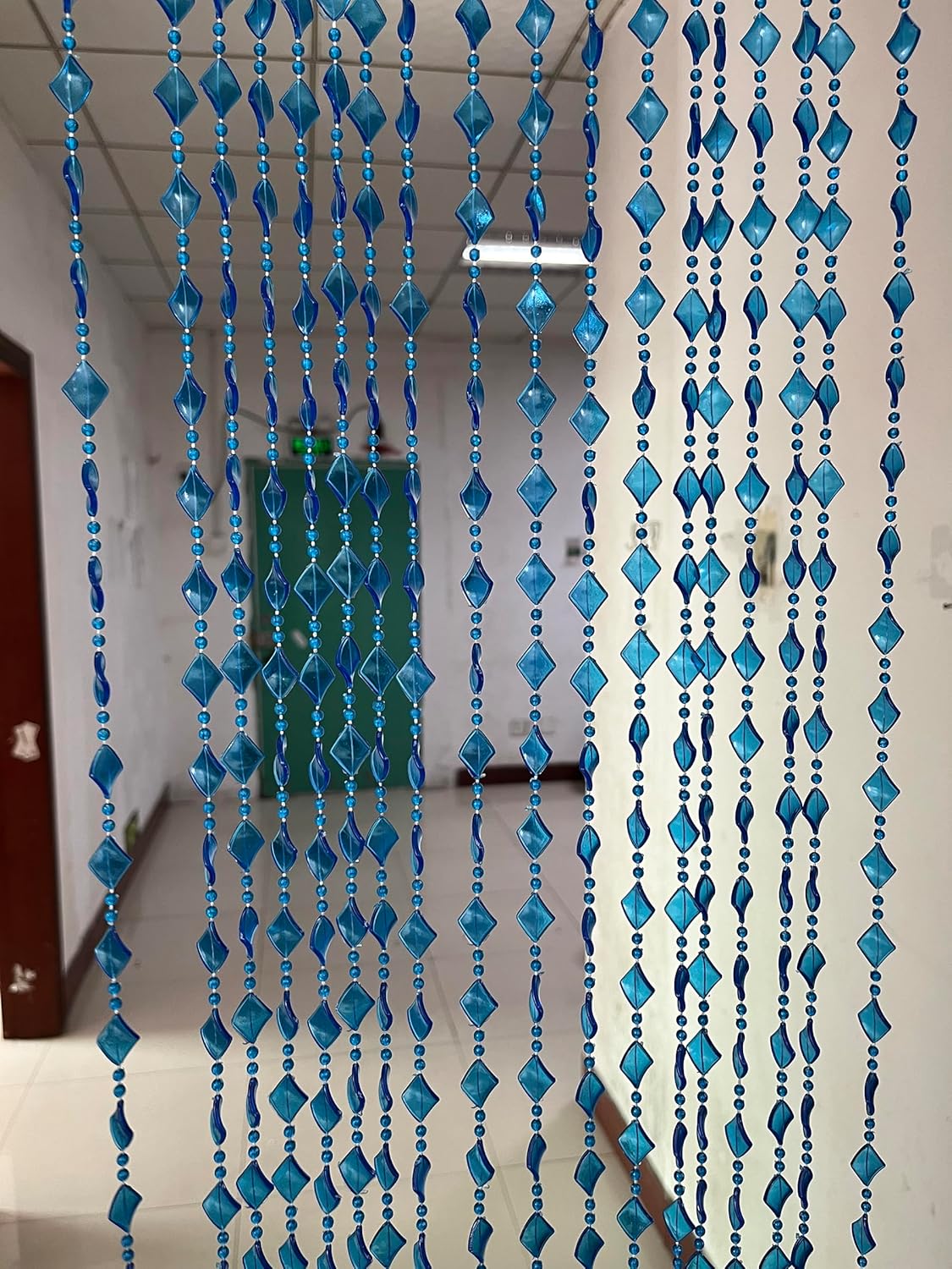 ZiDeTang Acrylic Maple Leaves Beaded Curtain Panel