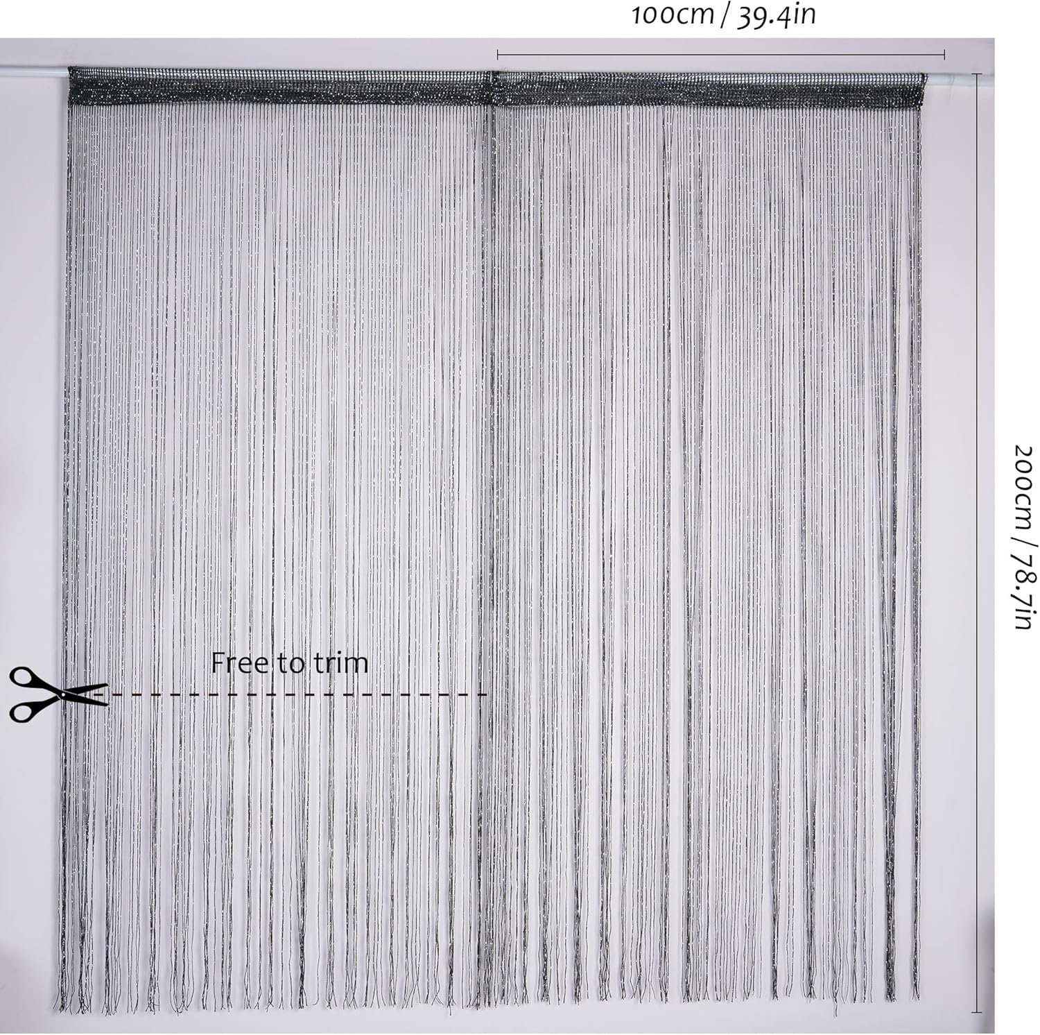 Vagasi 2 Pack Beaded Curtain 39x79 Inch String Door Divider