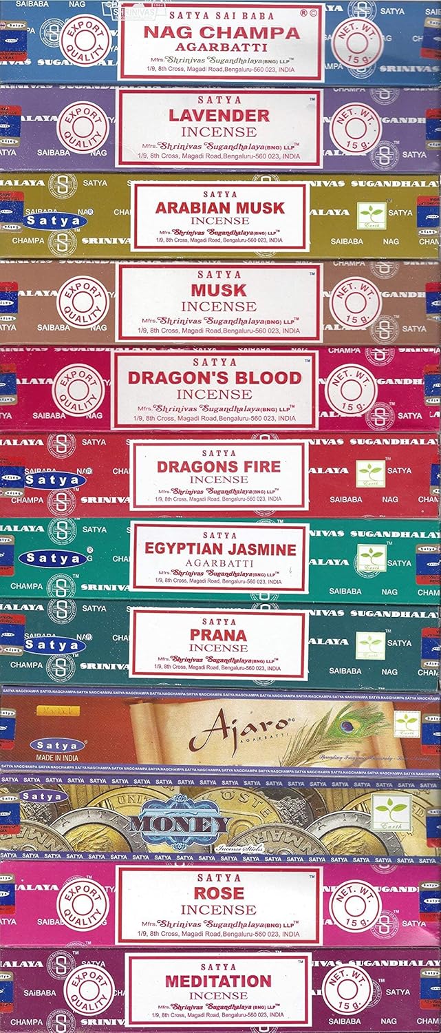 Satya Bangalore 12 Piece Incense Variety Pack