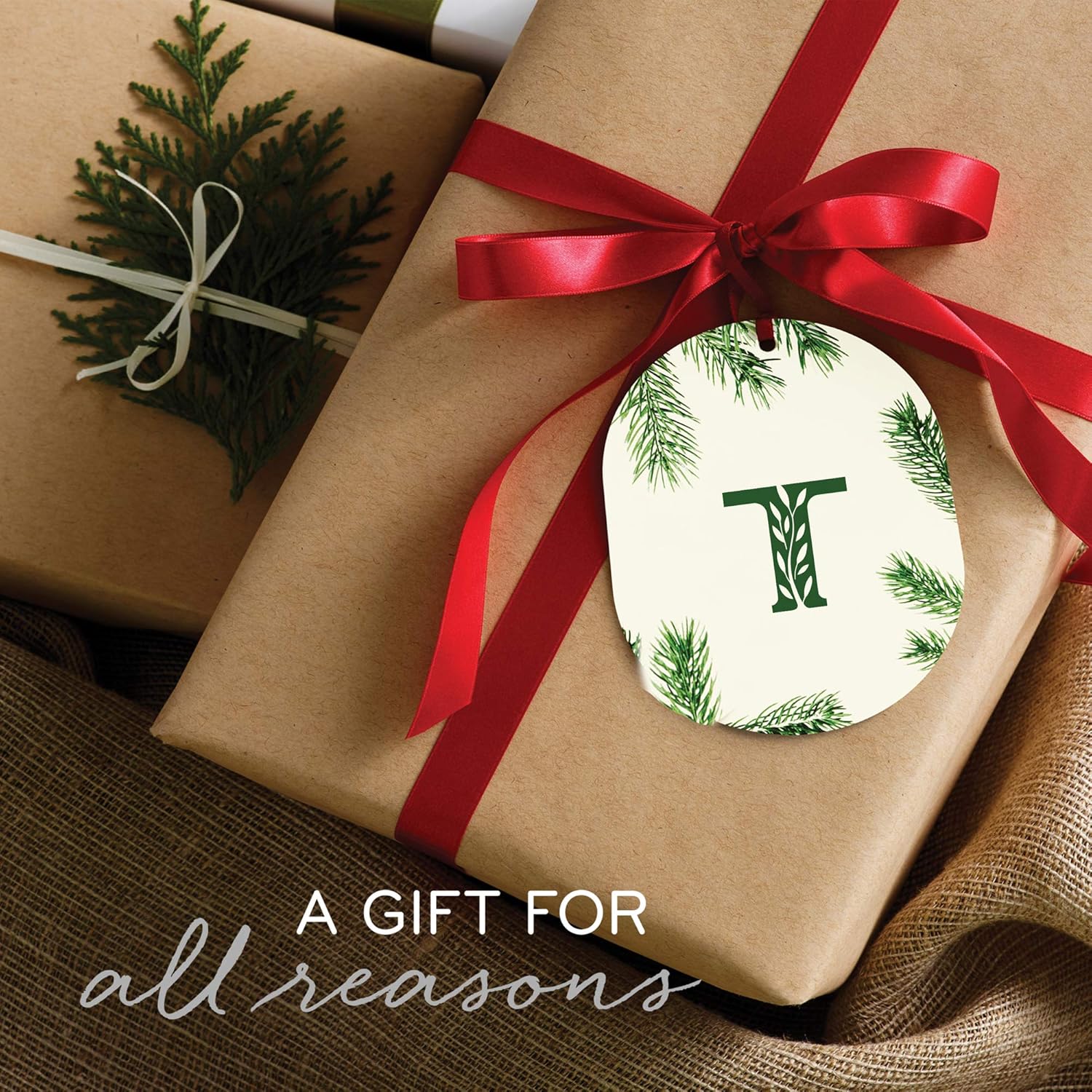 Thymes Frasier Fir Reed Diffuser Set - Green Clear