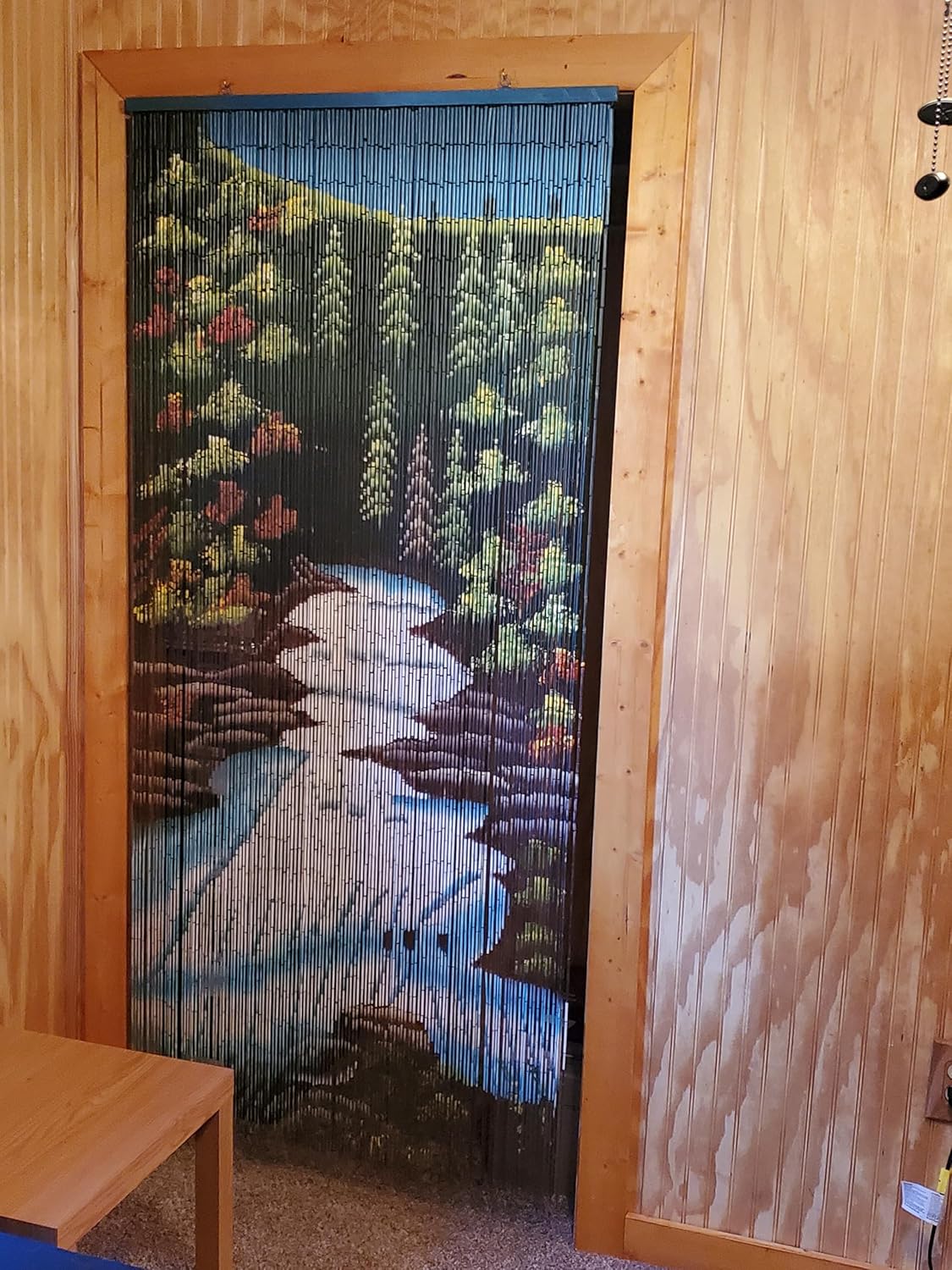 ABeadedCurtain 125 Strand Bamboo Beaded Curtain with Hanging Hardware
