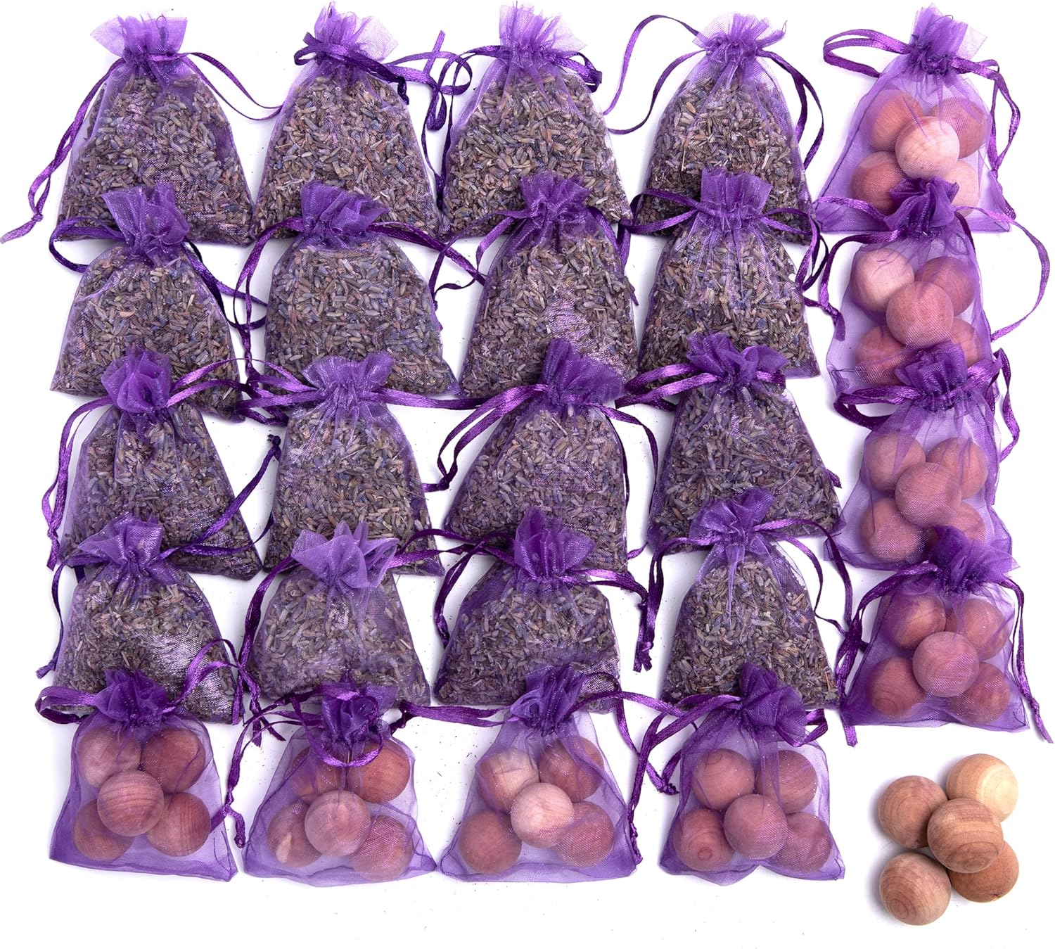 Pack of 24 Lavender Cedar Sachets Bag - 16 Lavender 8 Cedar