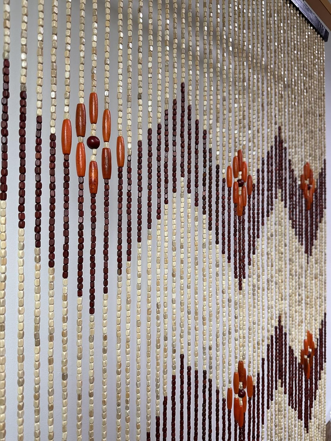 FlavorThings Beige Wood Bead Curtain - Waverly